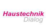 Haustechnik Dialog Bosch Professional Logo in pink und grau auf weißem Hintergrund.