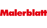 Malerblatt Logo von Bosch Professional in Rot und Weiß, modern und klar gestaltet.