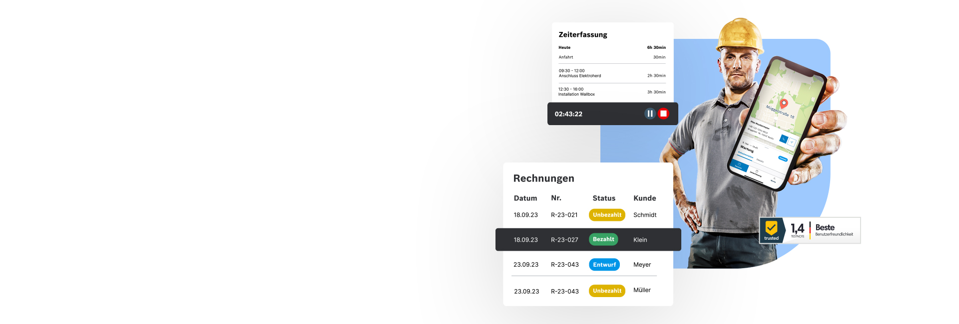 Die einfache Handwerker­software