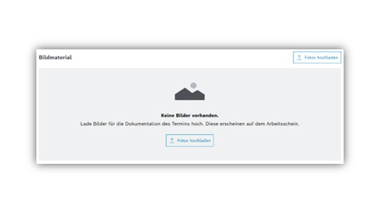 Grauer Hintergrund mit einer stilisierten Bildsymbol-Grafik und dem Text "Keine Bilder vorhanden".