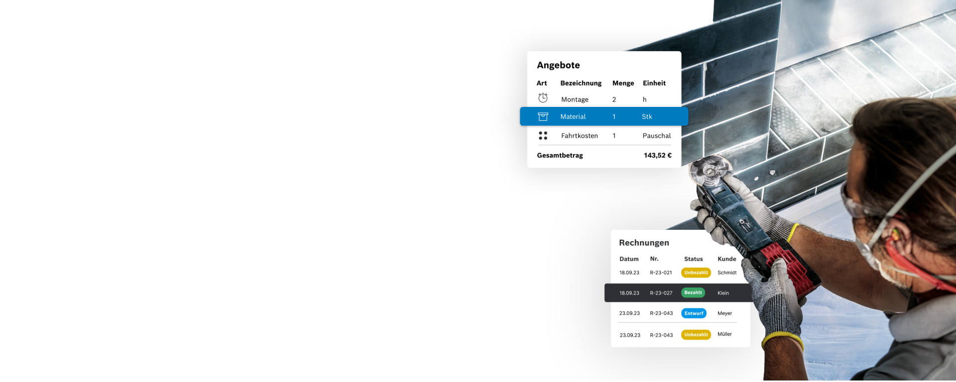Die Fliesenleger-Software